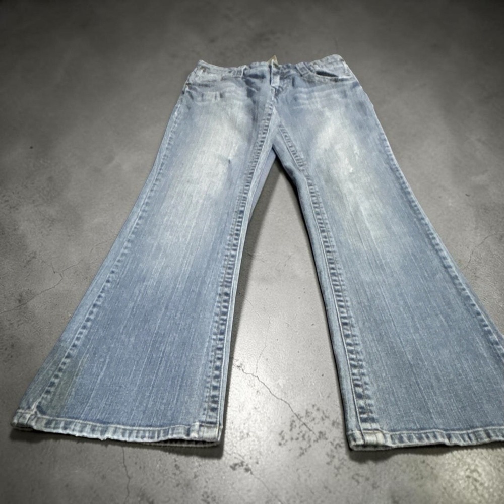 Vintage Bubblegum Juniors Bootcut Jeans Blue Light Wash Stretch 11/12 Y2K
